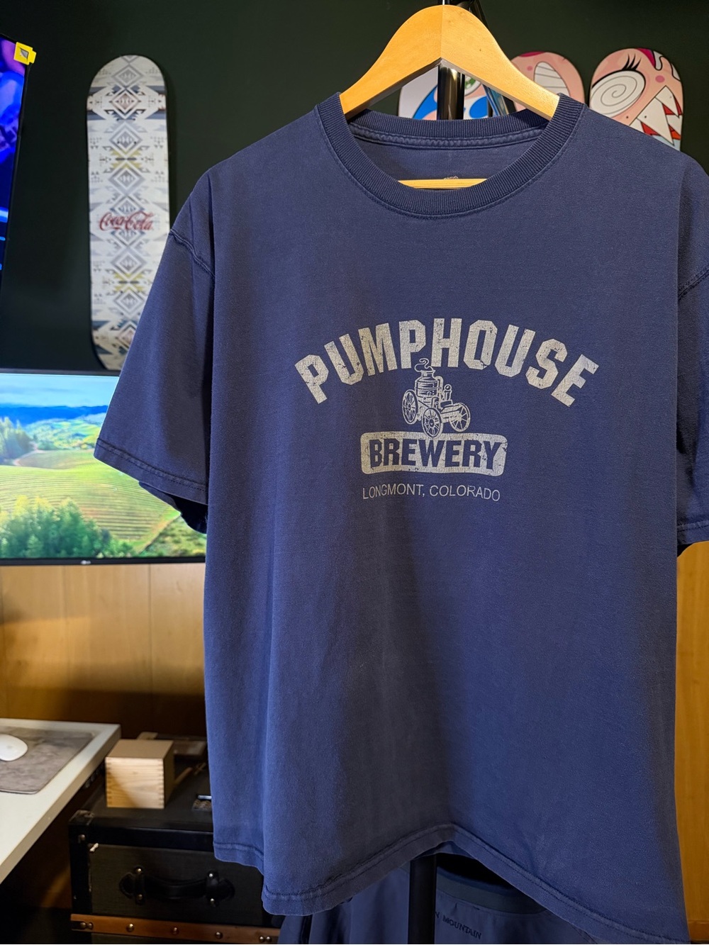Pump house Brewery Longmont Colorado Navy Blue Graphic Tee